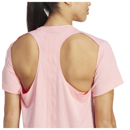 Adidas Γυναικεία κοντομάνικη μπλούζα Power Back-Cutout 3-Stripes Tee